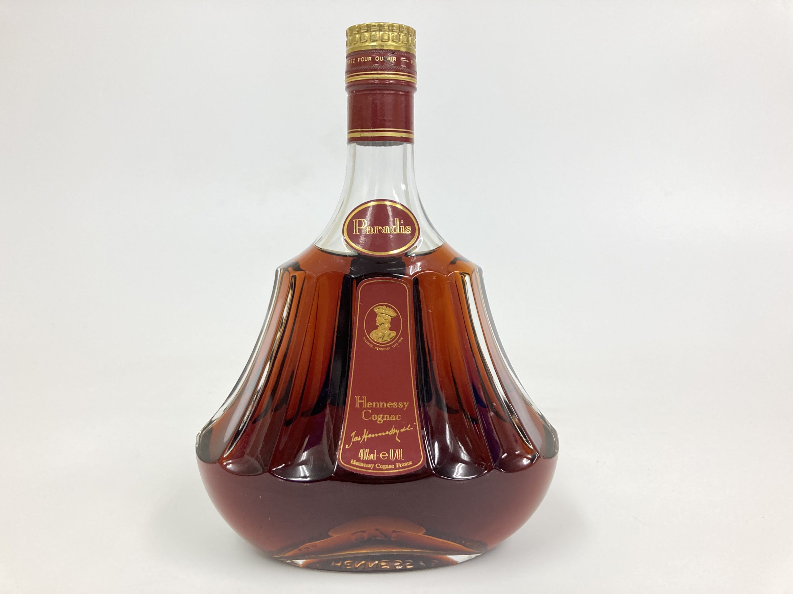 G145\" Hennessy　パラディ 旧クリアボトル 700ml ヘネシーパラディエクストラ金キャップ旧クリアボトル